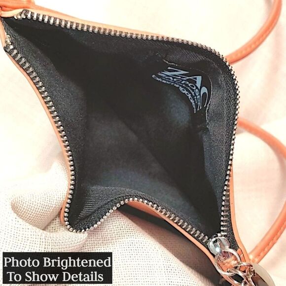 Zac Posen Small Convertible Crossbody Shoulder Bag Clutch Purse Copper Rose Gold - Picture 9 of 9